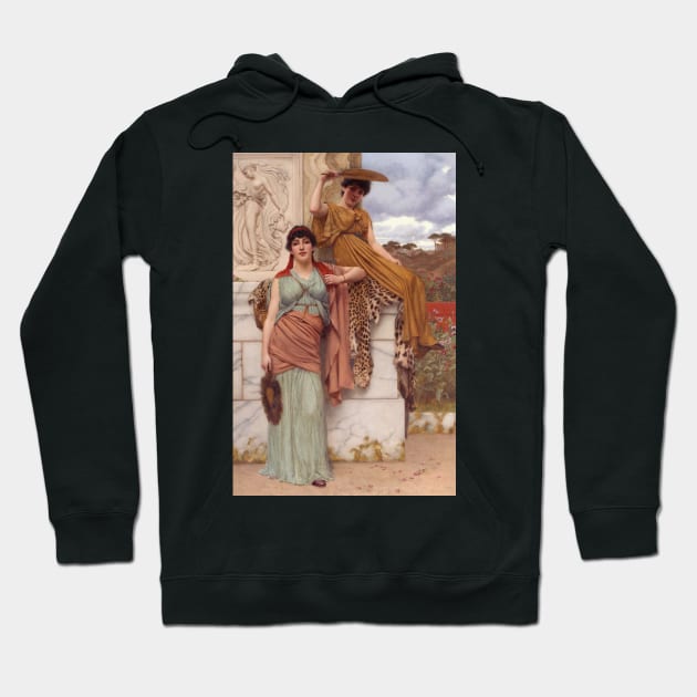 Waiting for the Procession by John William Godward Hoodie by Classic Art Stall